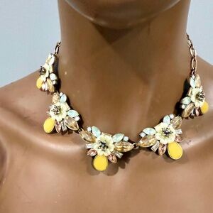 Chloe + Isabel Yellow and Cream Floral Necklace